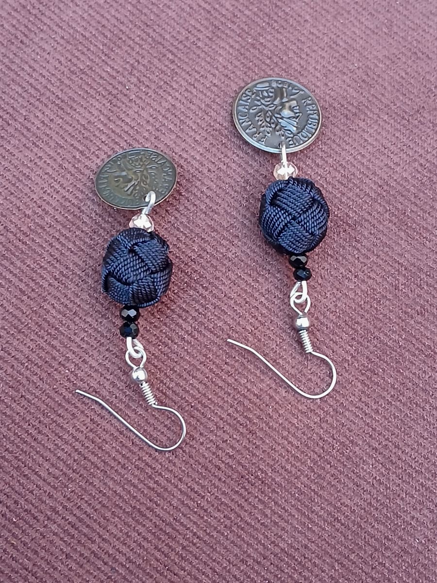 Button Dangle Earrings