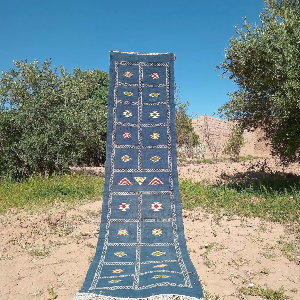 Handmade Moroccan Flatweave Rug