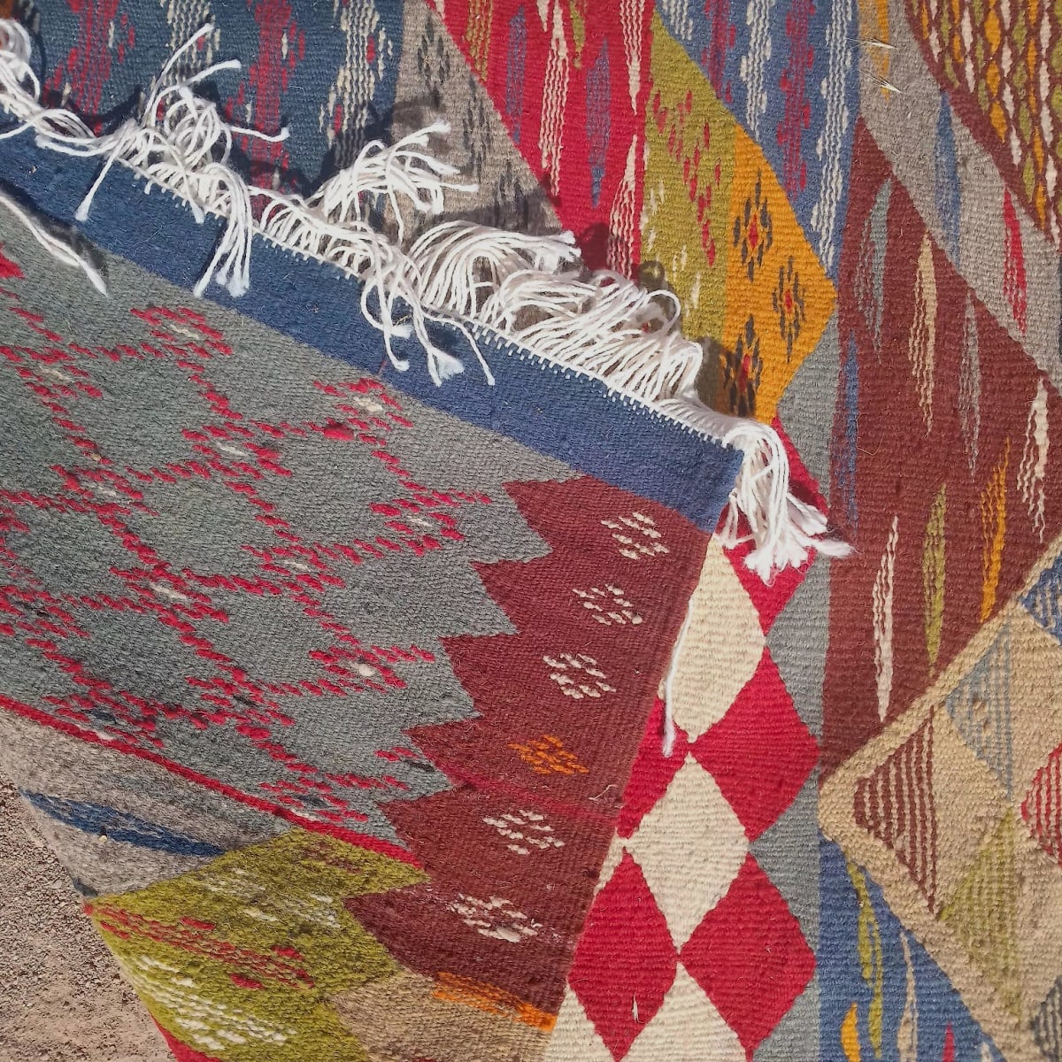 Handmade Moroccan Flatweave Rug