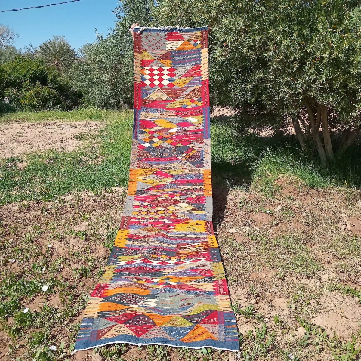 Handmade Moroccan Flatweave Rug