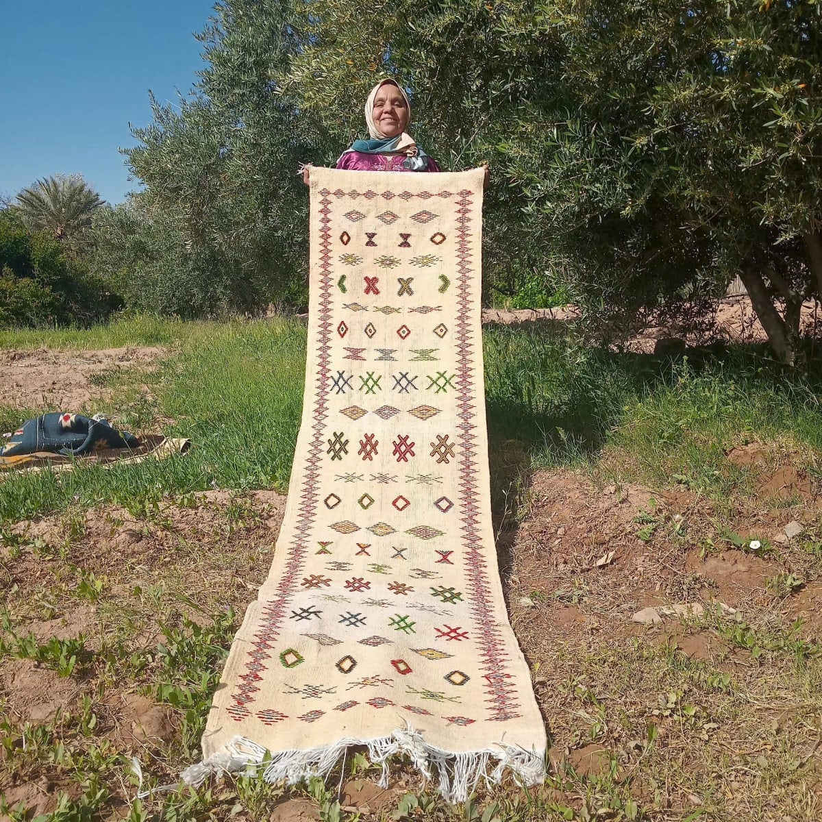 Handmade Moroccan Flatweave Rug