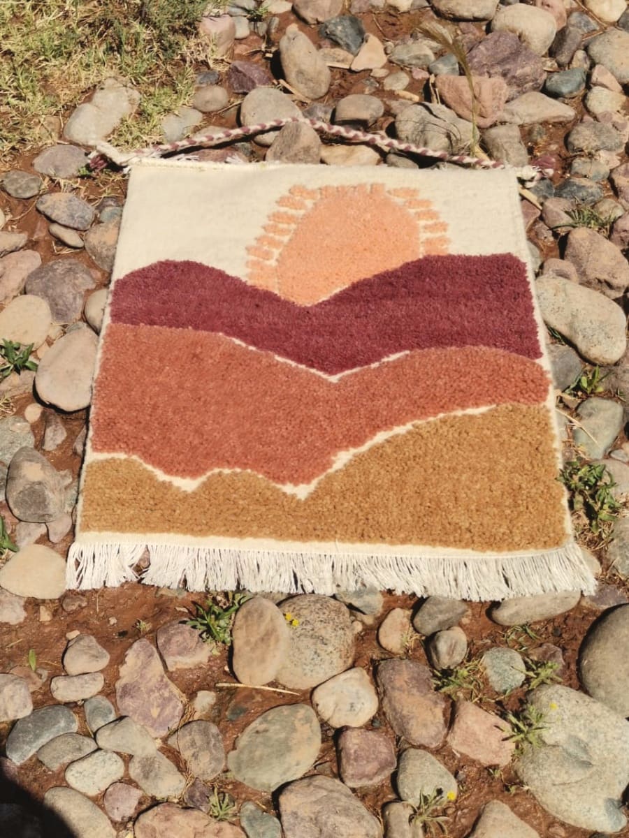 Handmade rug wall-hanging