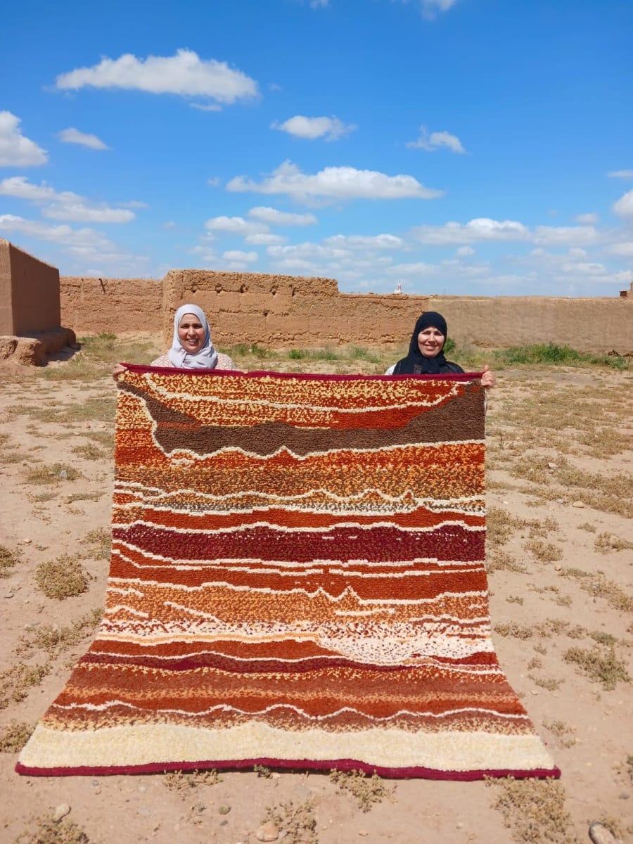  Rug   and  Yellow, Brown Morocco