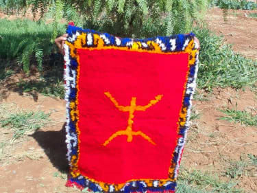  Flatweave hanbel Wool Threads Colored Morocco