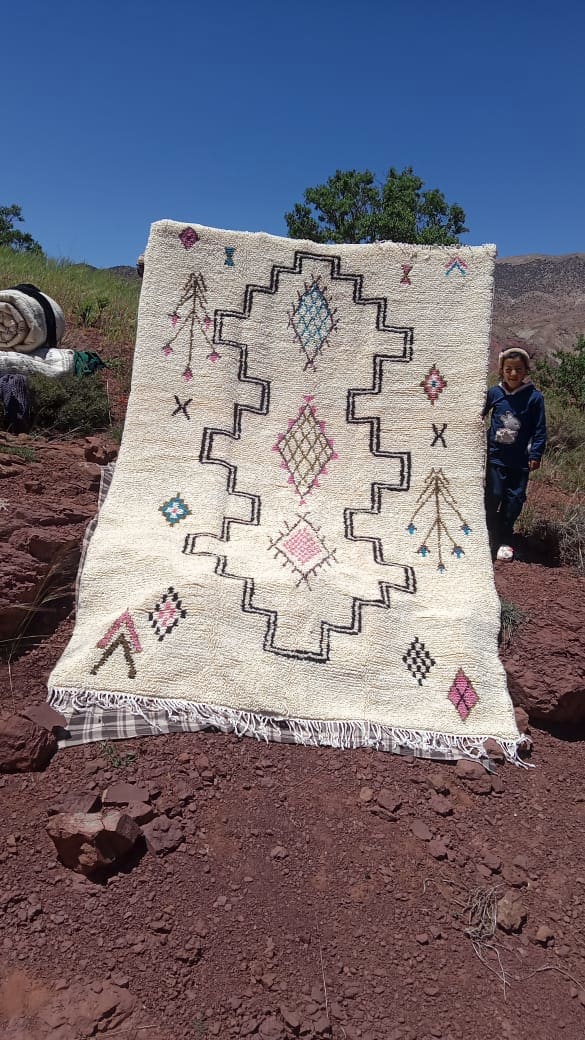  Azilal Rug Wool Colored Morocco