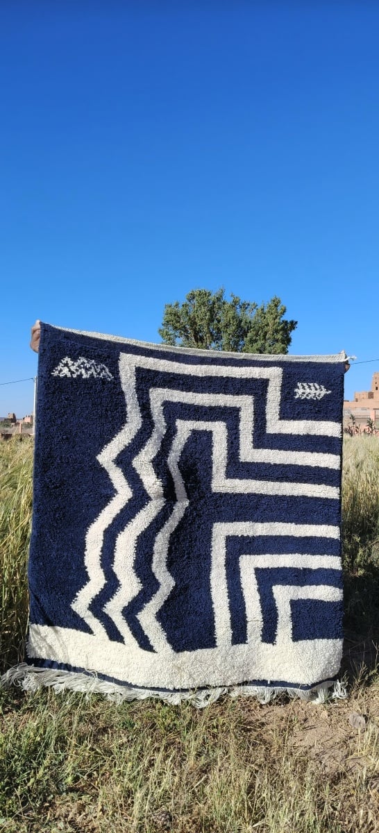 Handmade Moroccan Flatweave Rug