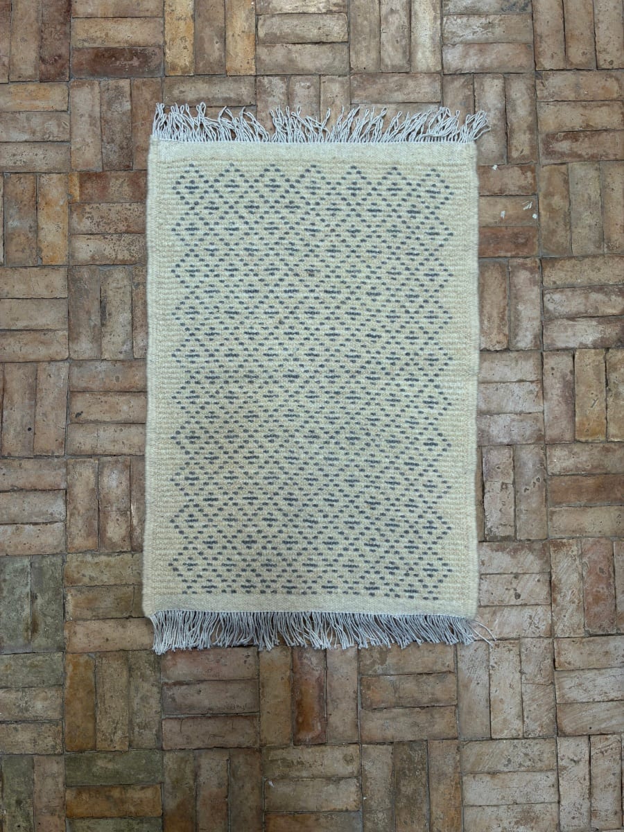  Beni Ourain Rug  Light Blue, White Morocco