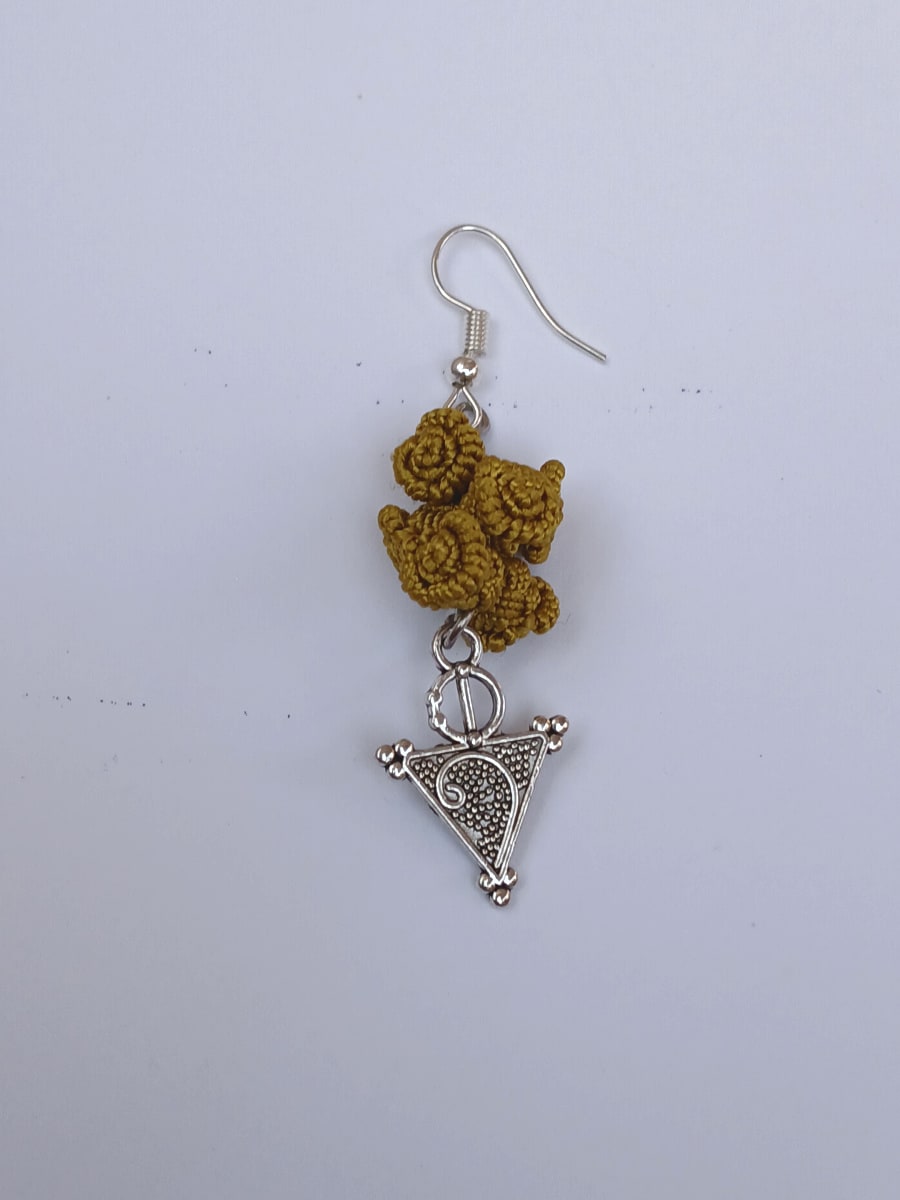 Button Dangle Earrings