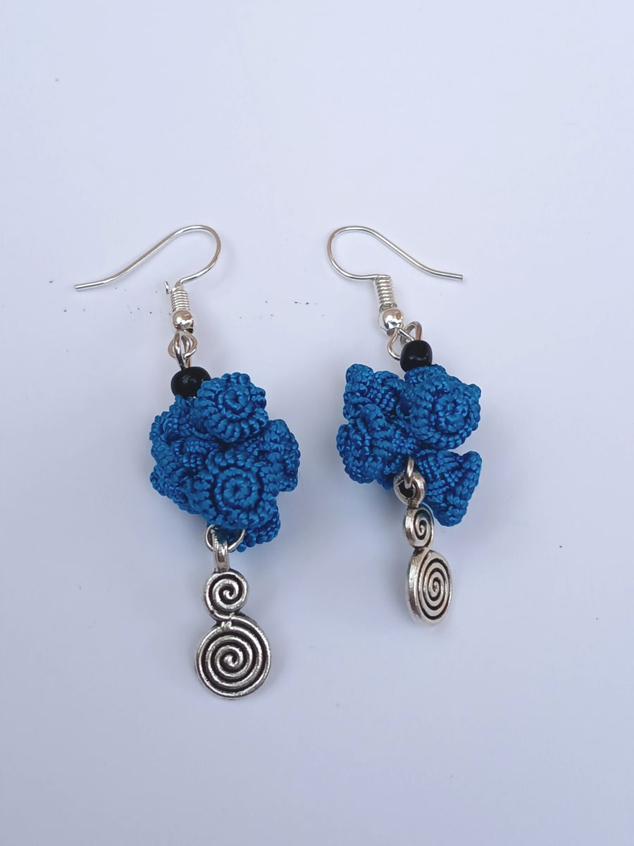 Button Dangle Earrings