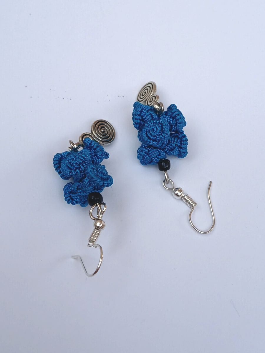 Button Dangle Earrings