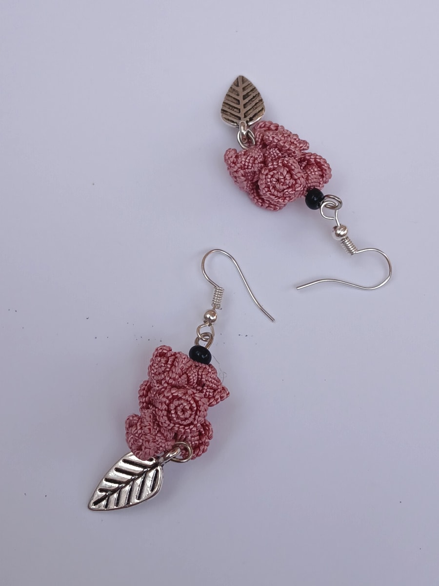 Button Dangle Earrings