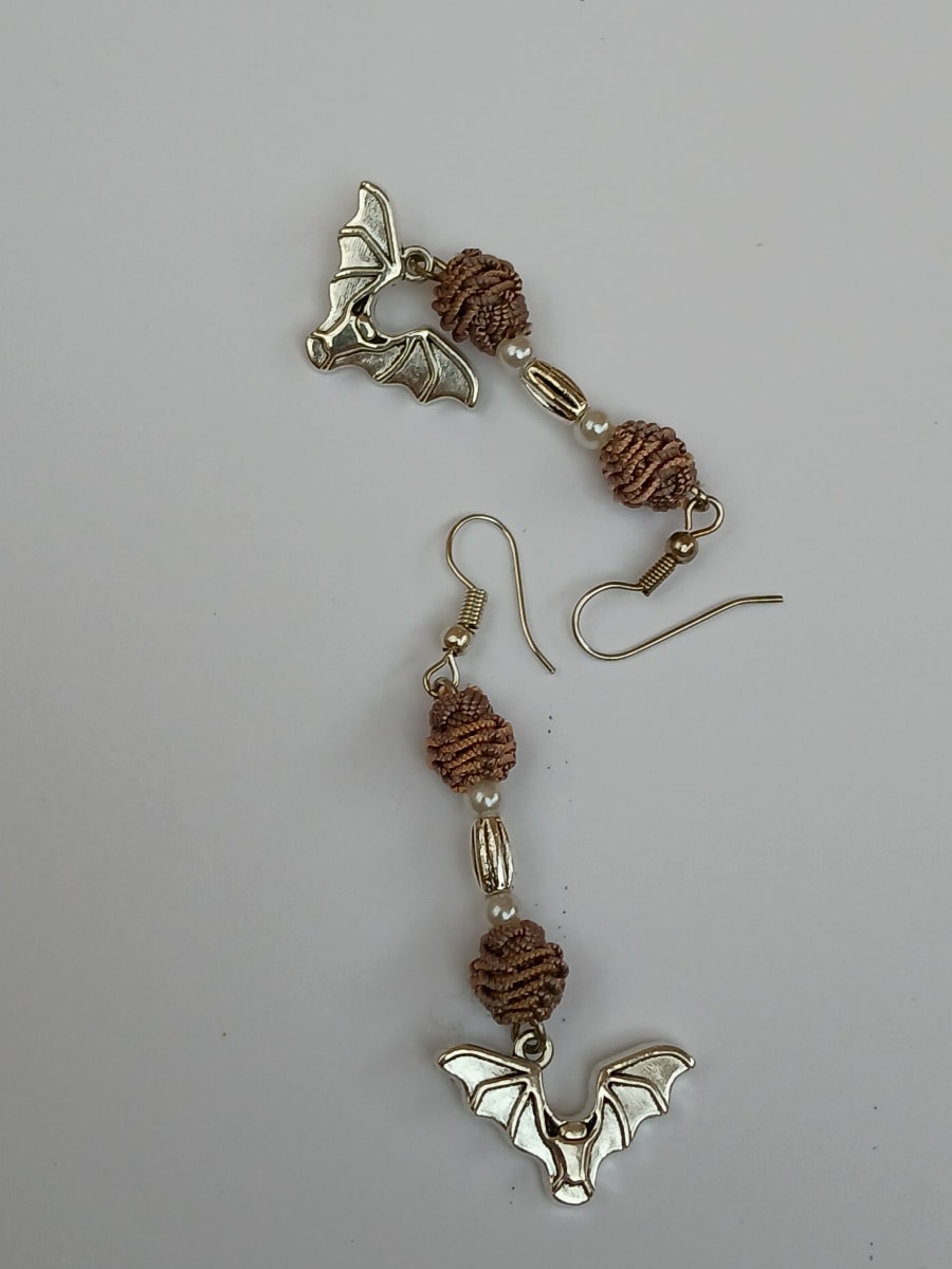 Button Dangle Earrings