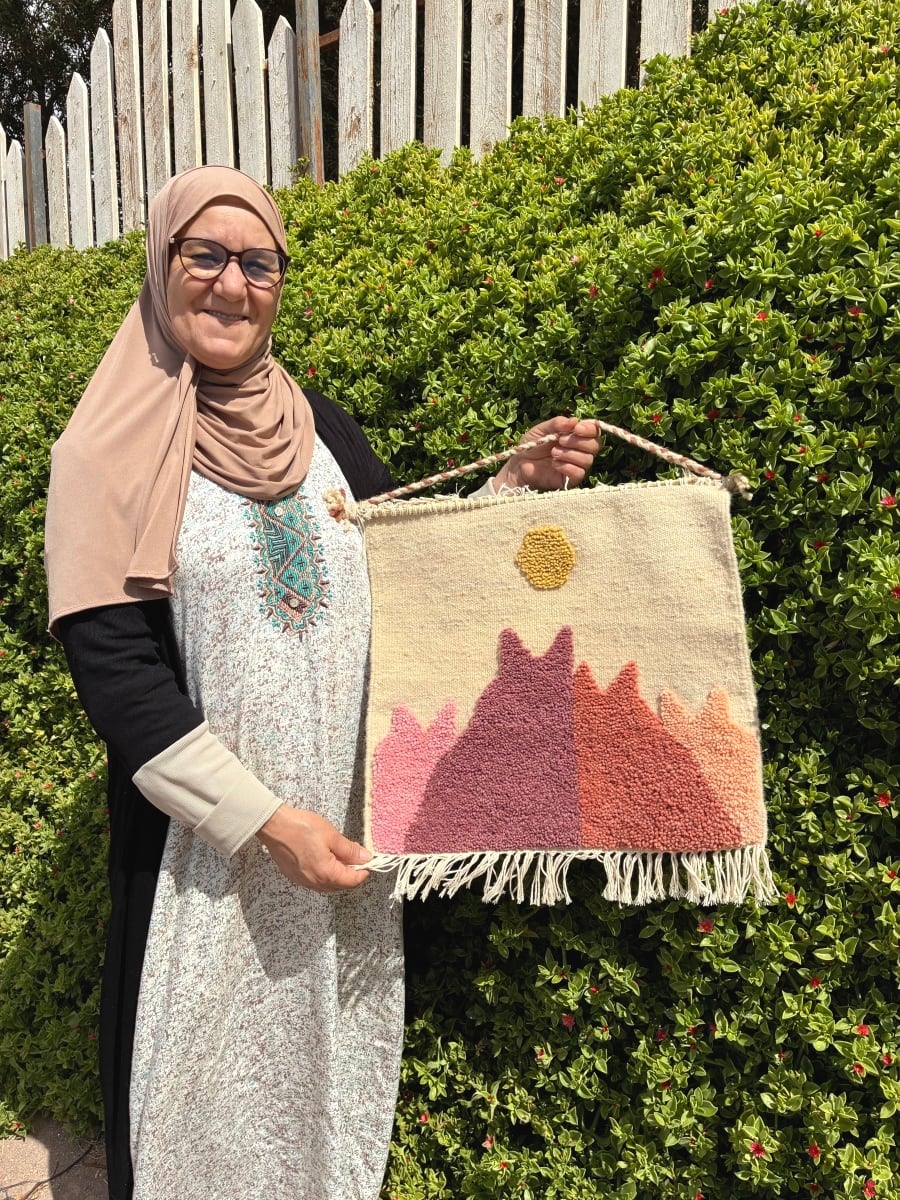 Handmade rug wall-hanging