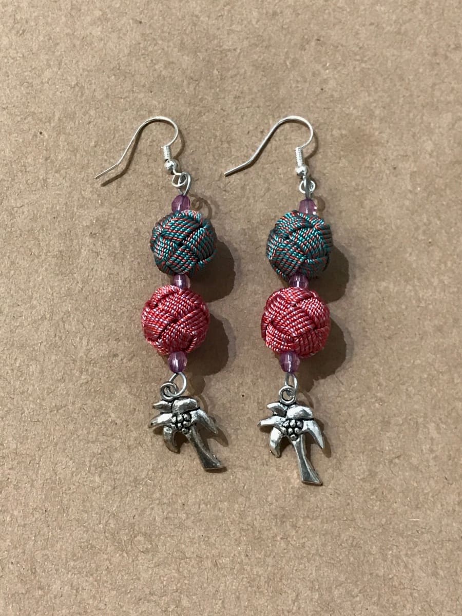   Earring Findings and  Pink, Green Morocco