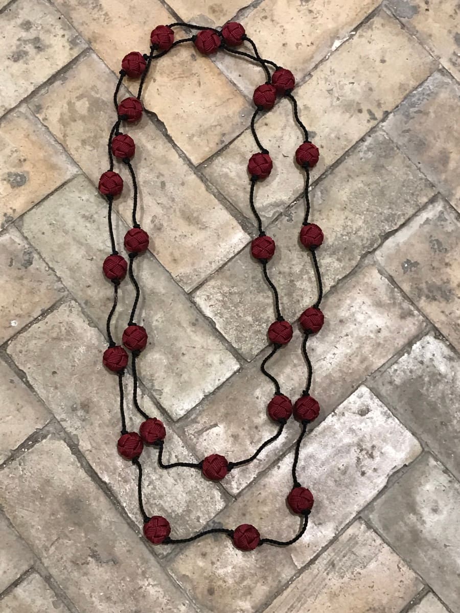  Necklace  Red, Black Morocco