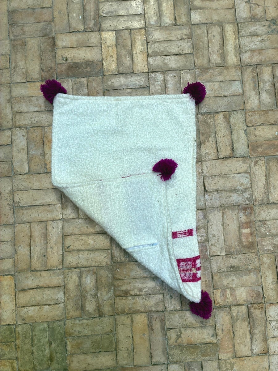  Mendeel Fabric Wool Pink, White Morocco