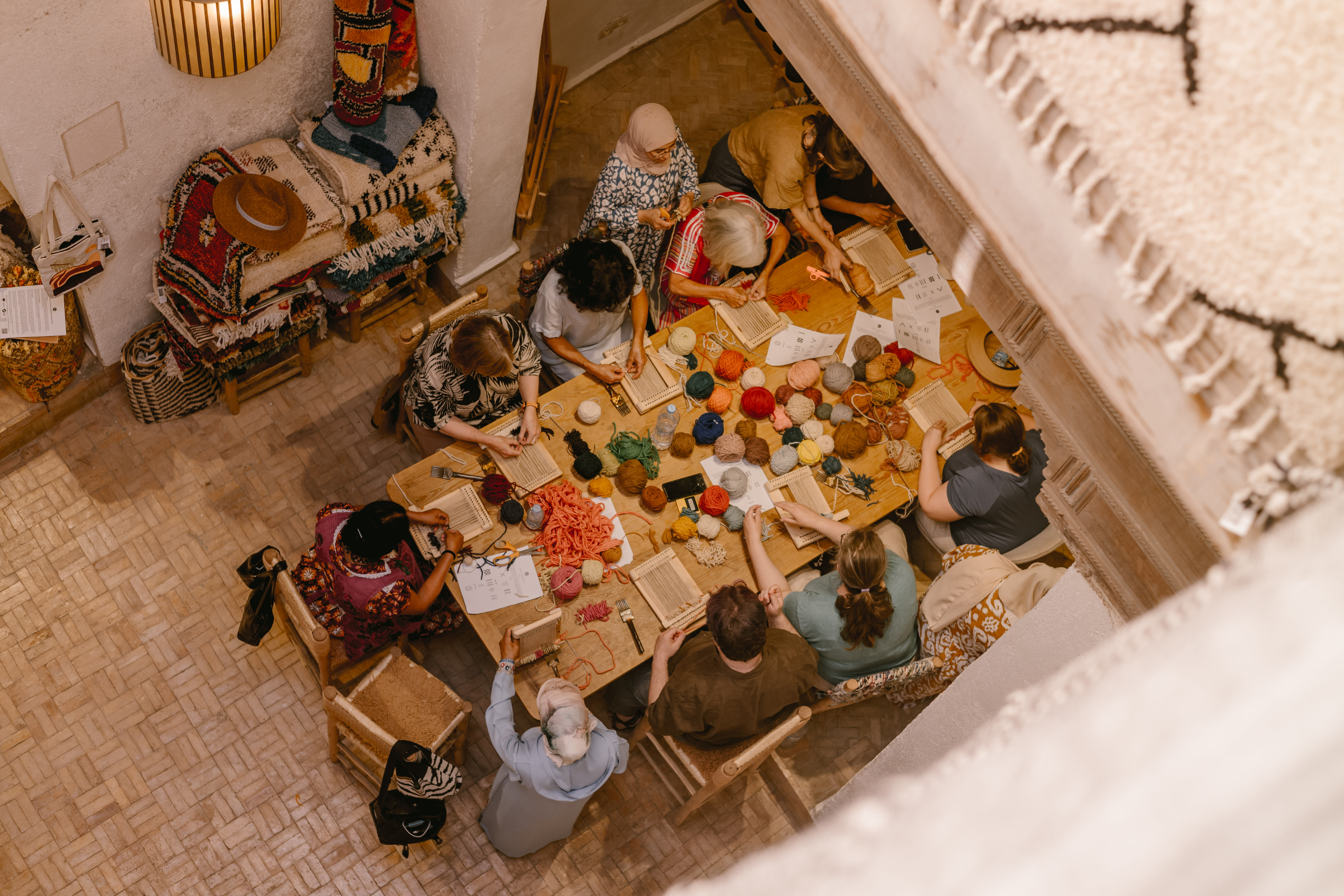 Weaving workshop in Fez