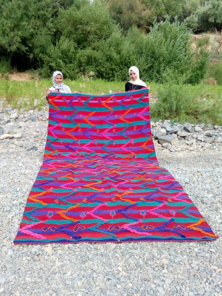 Colorful curated textiles