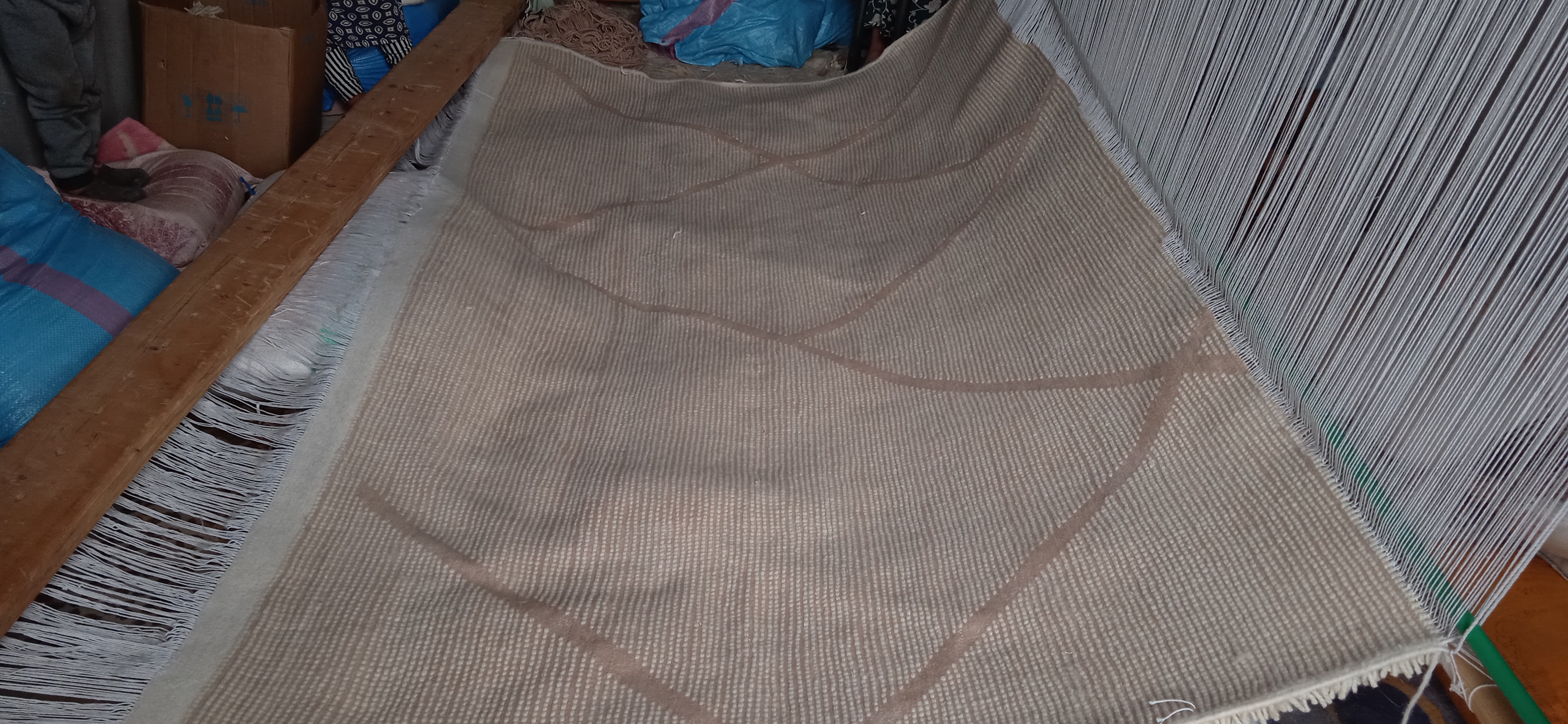  Pileknot Rug Wool warp Brown, White Morocco