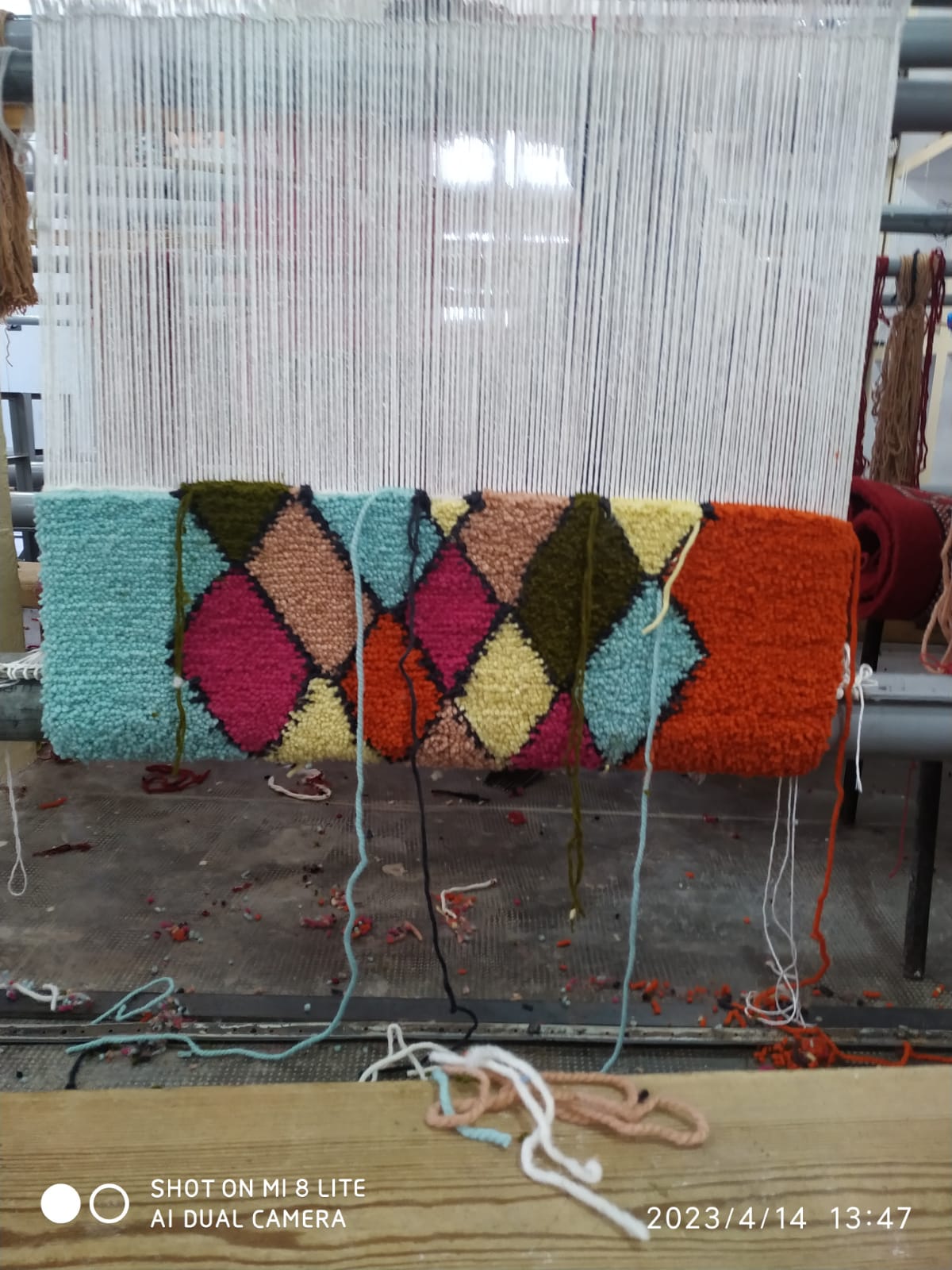  Handmade carpet  Natural wool Colored Morocco