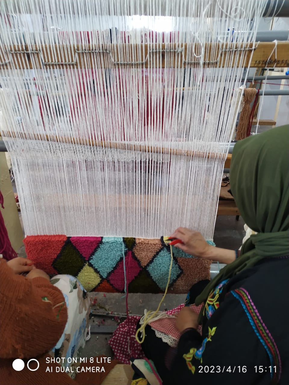  Handmade carpet  Natural wool Colored Morocco