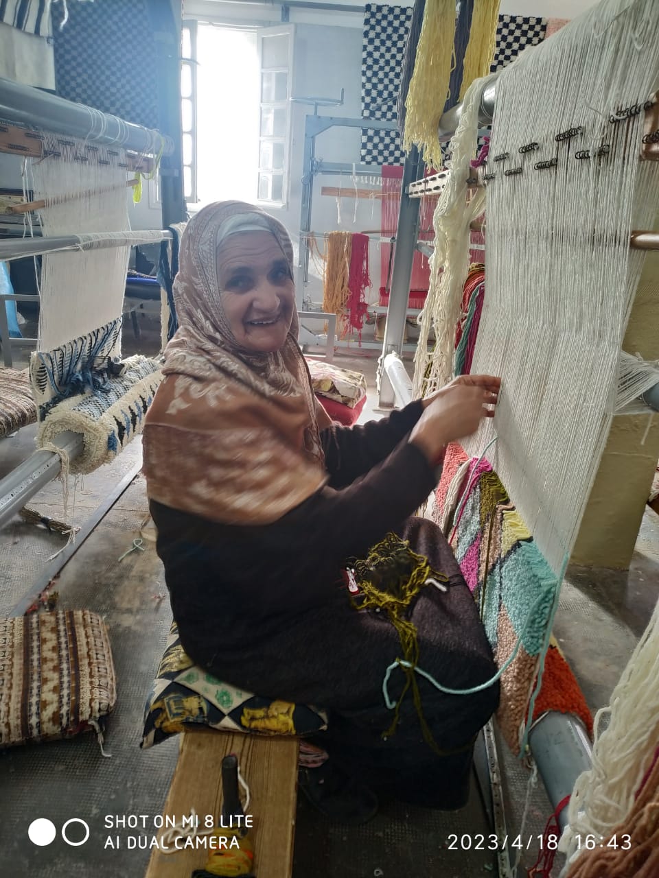  Handmade carpet  Natural wool Colored Morocco