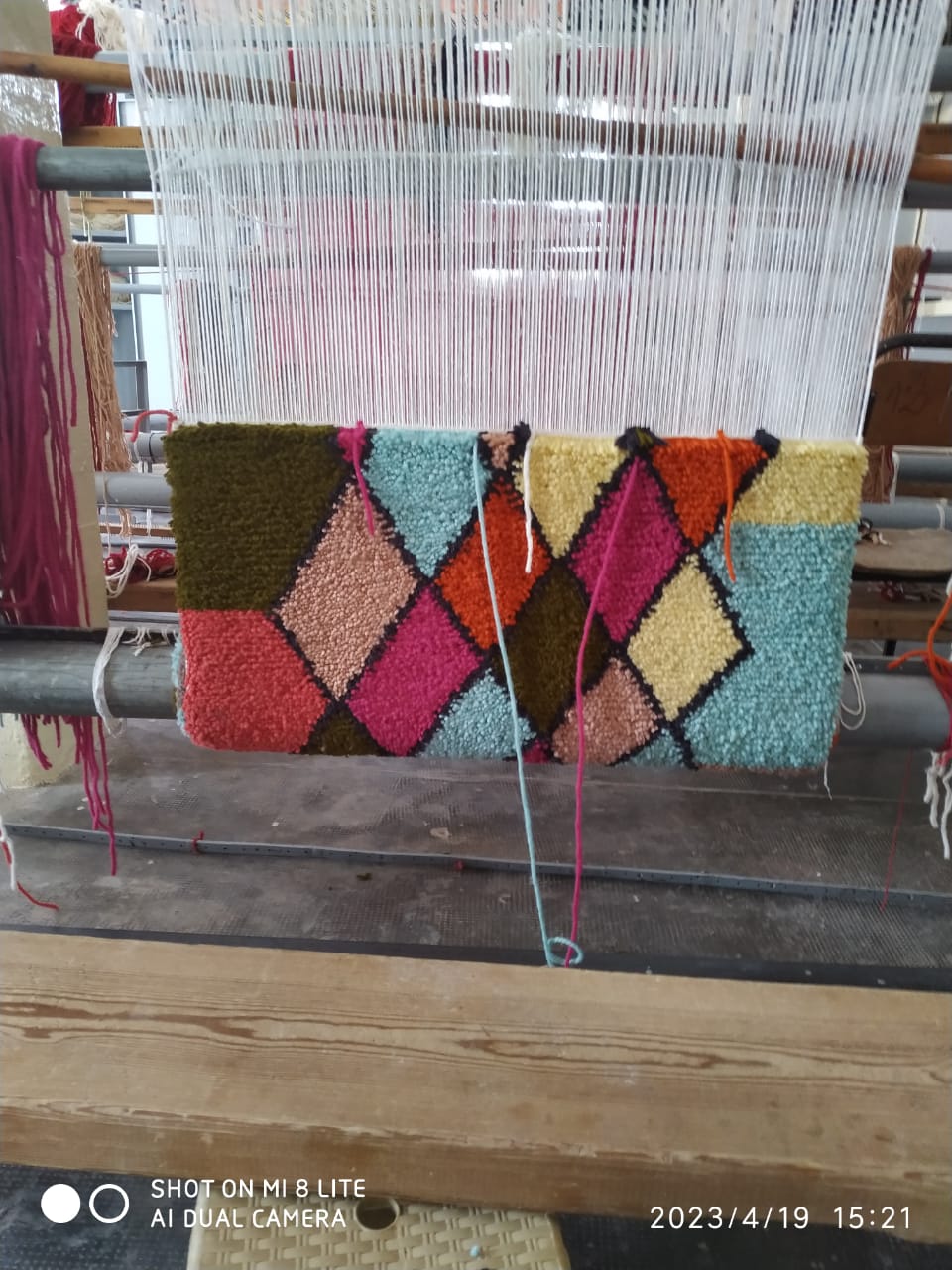  Handmade carpet  Natural wool Colored Morocco