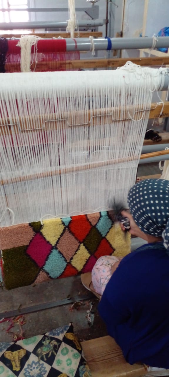  Handmade carpet  Natural wool Colored Morocco