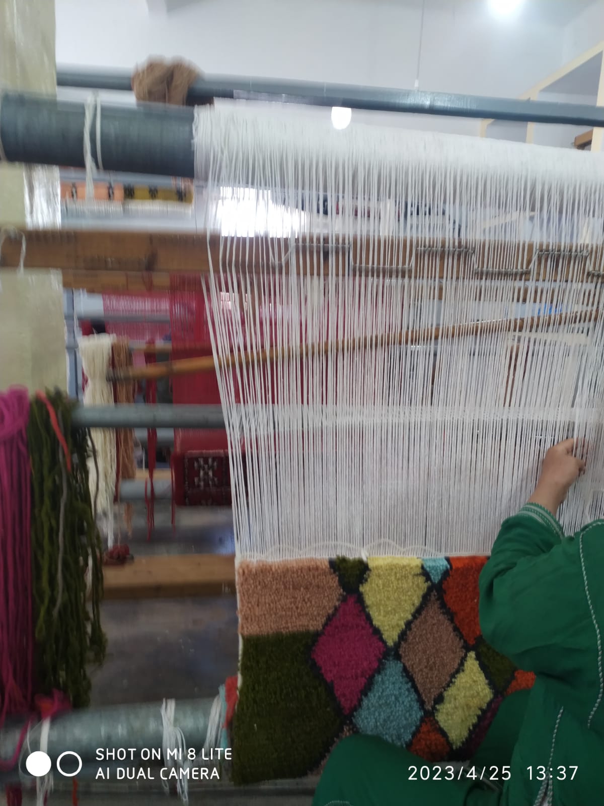  Handmade carpet  Natural wool Colored Morocco
