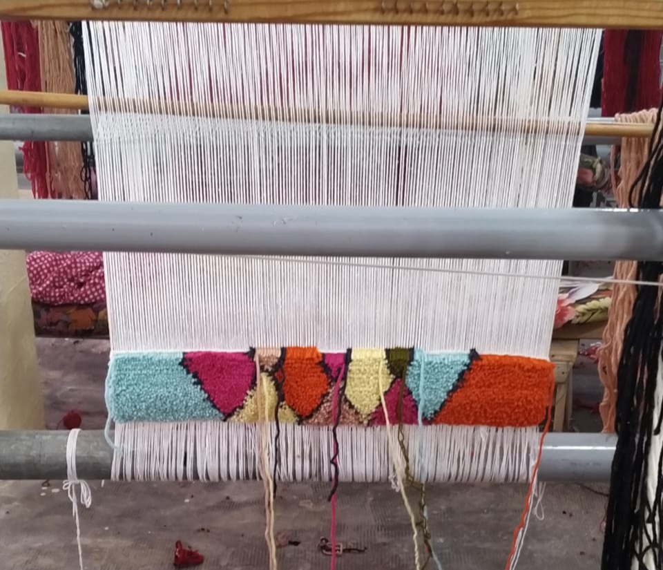  Handmade carpet  Natural wool Colored Morocco