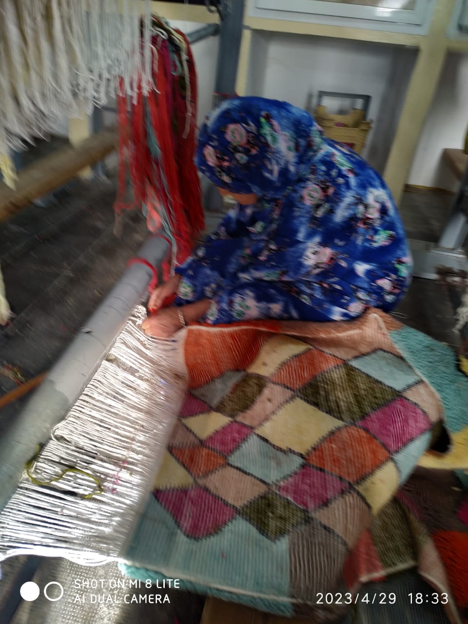  Handmade carpet  Natural wool Colored Morocco