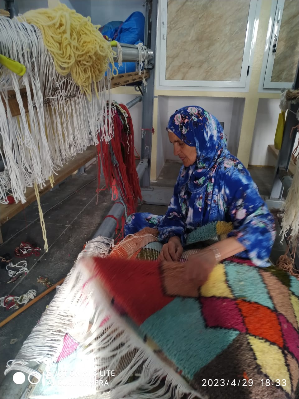  Handmade carpet  Natural wool Colored Morocco