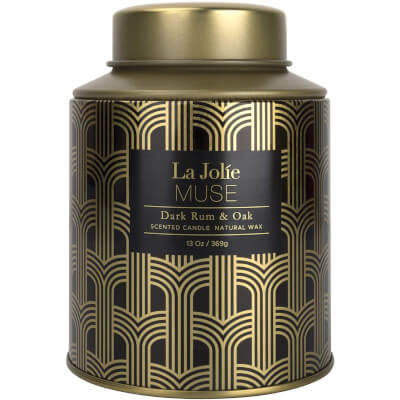 Bougie au parfum de rhum et de bois de chêne