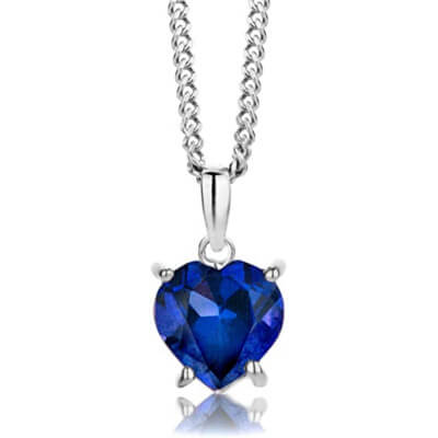 pendentif avec saphir bleu