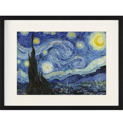 Bild mit Rahmen von Van Gogh die Sternennacht