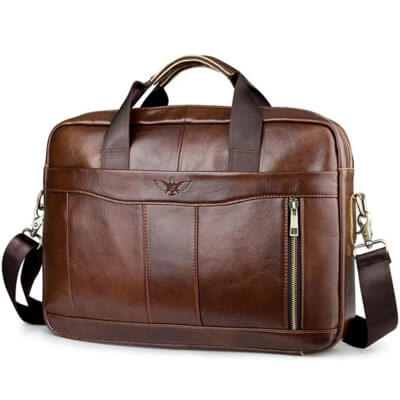 Laptoptasche, Handtasche für Männer aus Leder