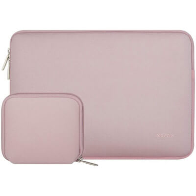 Rosa Laptop-Hülle mit Small Case von Mosiso