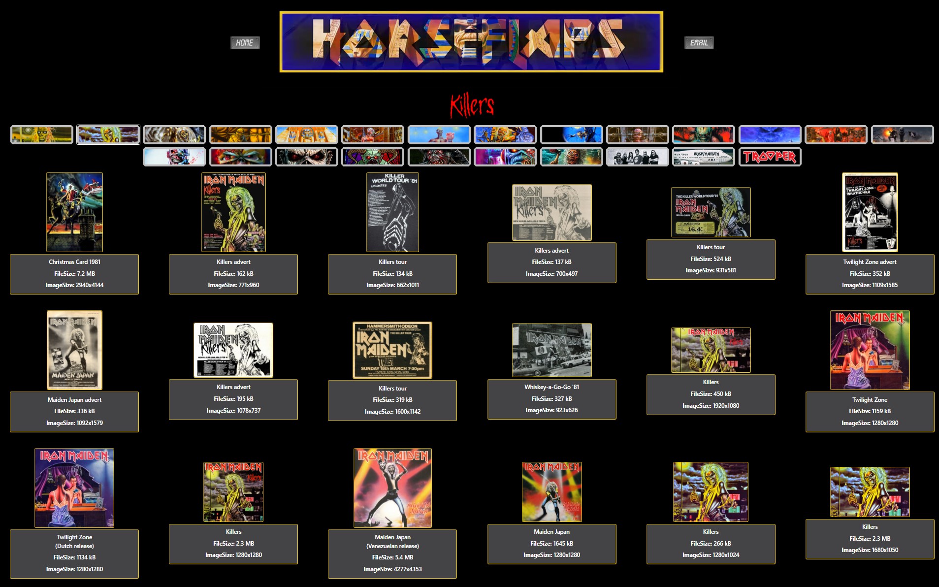 Iron Maiden Eddie artwork for New Feature on www.horseflaps.com