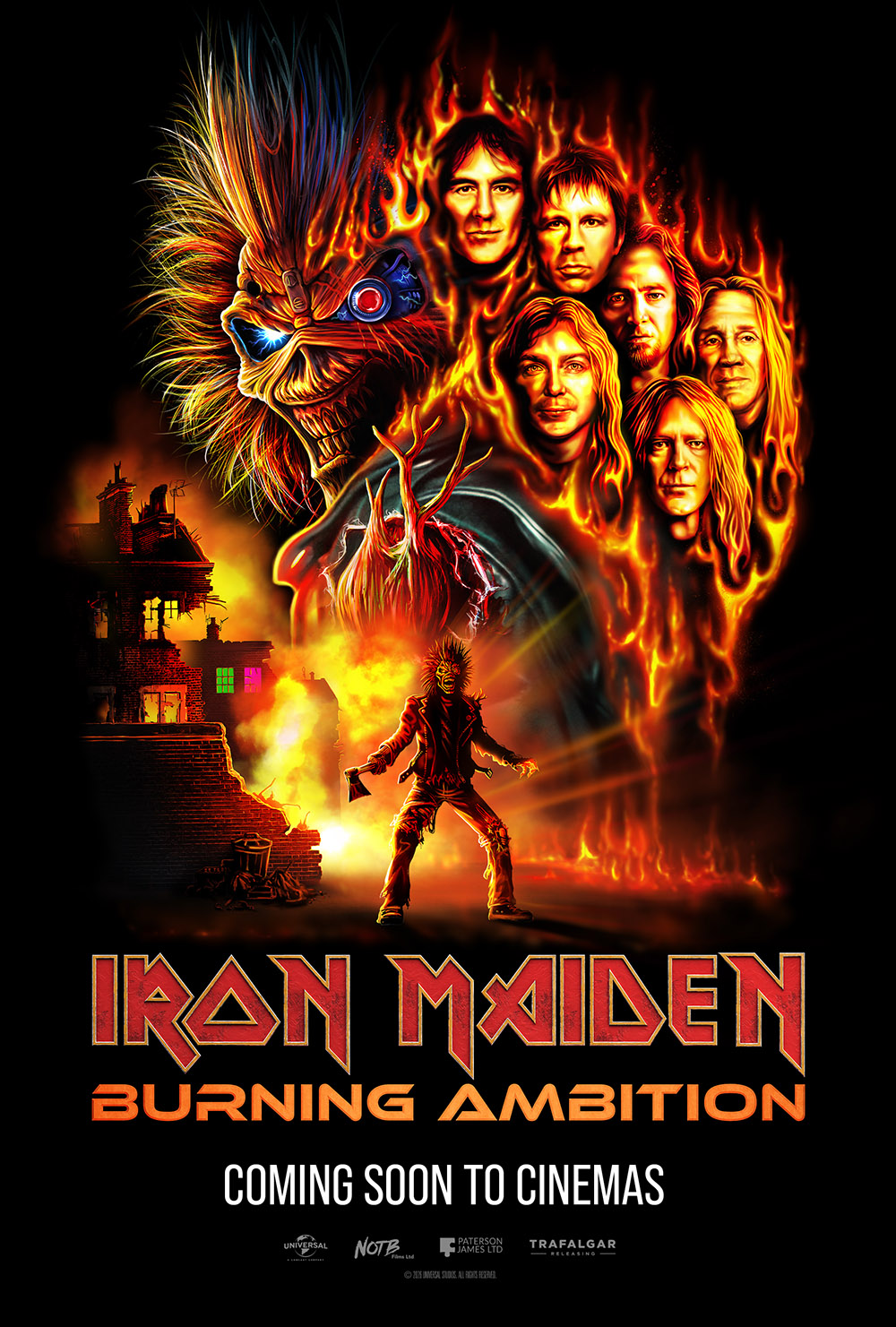 Iron Maiden Eddie artwork for IRON MAIDEN: BURNING AMBITION