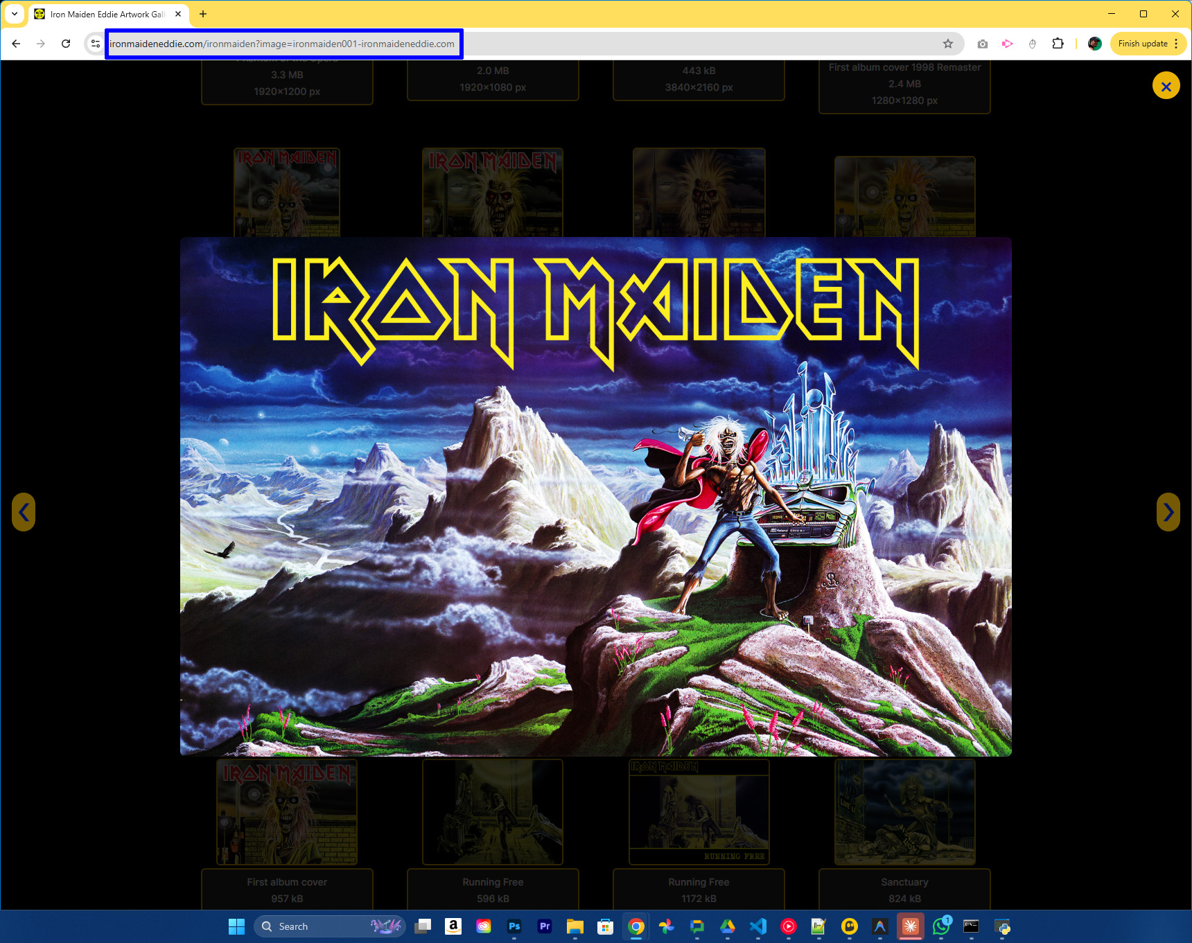 Iron Maiden Eddie artwork for Direct Image Linking: Share Your Favorite Maiden Moments