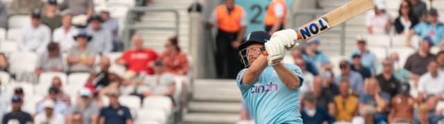 Jonny Bairstow batting for England at The Kia Oval