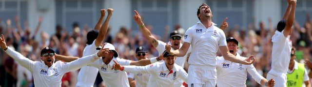 England cricket team celebrate