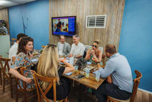 Guests dining at Love Fifteen hospitality