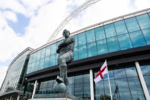 Bobby Moore statue outside Wembley