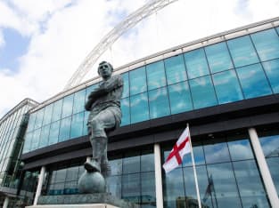 Bobby Moore statue outside Wembley