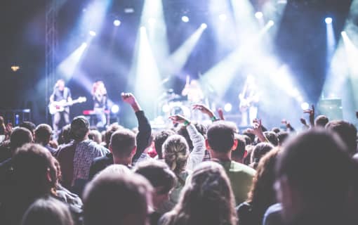 front row concert crowd