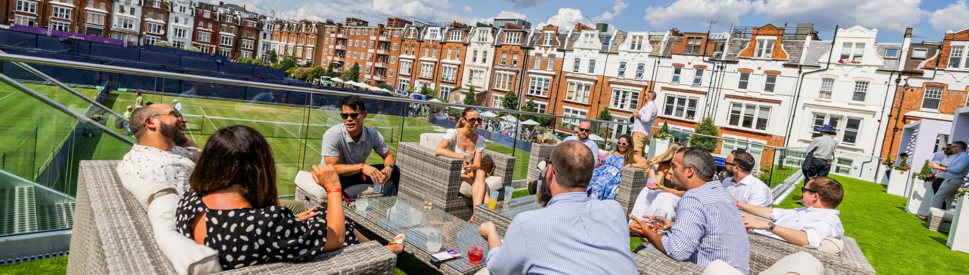 Roof garden overlooking Queens tennis courts