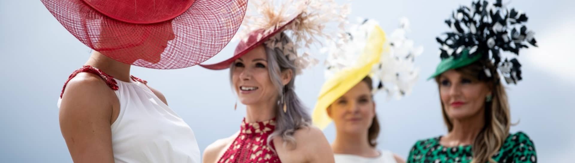 Ladies at horse racing event