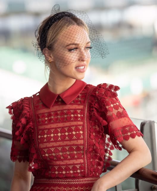 Jorgie Porter in The Green Room at Aintree