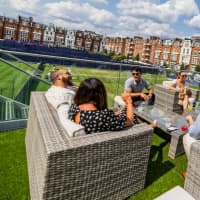 Roof garden overlooking Queens tennis courts